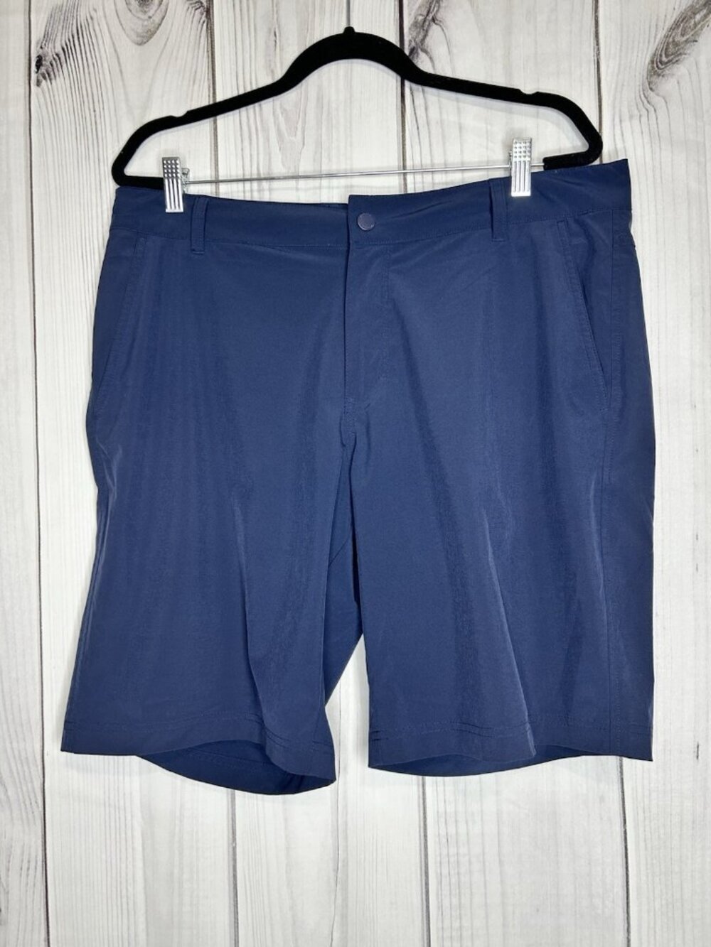 Columbia Mens Performance Golf Shorts Hiking Pockets Navy Sz 36 Hidden Drawcord